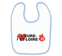 Bavoir Bébé Imprimé J'aime L'eure Et Loire Bleu Bleu