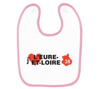 Bavoir Bébé Imprimé J'aime L'eure Et Loire Rose Rose