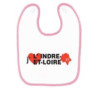 Bavoir Bébé Imprimé J'aime L'indre Et Loire Rose Rose