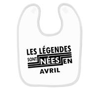 Bavoir Bébé Imprimé Légendes Nées En Avril Blanc Blanc