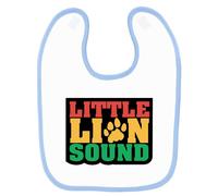 Bavoir Bébé Imprimé Little Lion Reggae Bleu Bleu