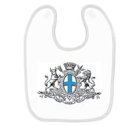 Bavoir Bébé Imprimé Marseille Blason Blanc Blanc