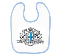 Bavoir Bébé Imprimé Marseille Blason Bleu Bleu