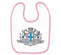 Bavoir Bébé Imprimé Marseille Blason Rose Rose