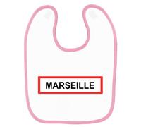 Bavoir Bébé Imprimé Marseille Panneau Rose Rose