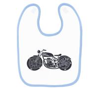 Mygoodprice Bavoir bébé imprimé moto biker Bleu