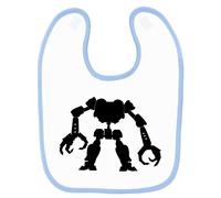 Bavoir Bébé Imprimé Robots Long Bras Bleu Bleu