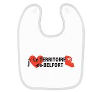 Bavoir Bébé J'aime Le Territoire De Belfort Blanc Blanc