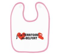 Bavoir Bébé J'aime Le Territoire De Belfort Rose Rose
