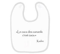 Bavoir bébé kaamelott caca des canards Blanc
