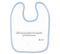 Bavoir bébé kaamelott kadoc compote 2 Bleu