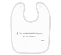 Bavoir bébé kaamelott kadoc compote Blanc
