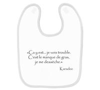Mygoodprice Bavoir bébé kaamelott karadoc manque de gras 2 Blanc