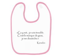 Bavoir Bébé Kaamelott Karadoc Manque De Gras 2 Rose Rose