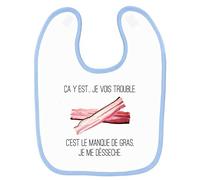Bavoir bébé kaamelott karadoc manque de gras Bleu
