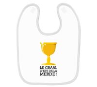 Bavoir Bébé Kaamelott Le Graal C'est De La Merde 2 Blanc Blanc