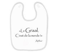 Bavoir Bébé Kaamelott Le Graal C'est De La Merde Blanc Blanc