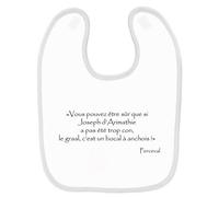 Bavoir Bébé Kaamelott Perceval Graal Bocal Blanc Blanc