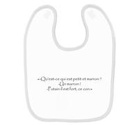 Bavoir Bébé Kaamelott Petit Marron 2 Blanc Blanc