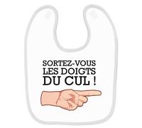 Bavoir Bébé Kaamelott Sortez Vous Les Doigts 2 Blanc Blanc