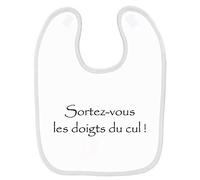Bavoir bébé kaamelott sortez vous les doigts Blanc