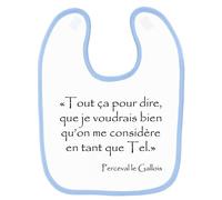 Bavoir Bébé Kaamelott Tel Perceval Bleu Bleu