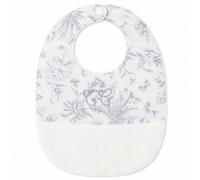 Bavoir bébé réversible imprimé Toile de Jouy T2 Gris