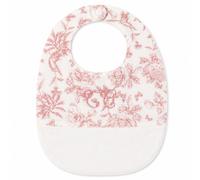 Bavoir bébé réversible imprimé Toile de Jouy T2 Rose