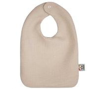 Bavoir en coton nid d'abeille beige dès
