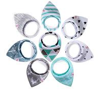 Bavoir Cotton Bebe Naissance Garcon Fille Bandana Bibs Enfant Bavette 8PCS