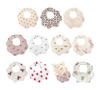 Bavoir D'alimentation En Coton Doux Pour Bébés, Serviette En Forme De Pétale Pour Nourrissons Ou Enfants, Garçons Et Filles, 24x25cm