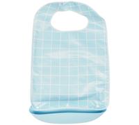 Bavoir D'alimentation pour Personnes Âgées, Silicone | Repas à Table, Section Détachable, Boucle Solide, Doux sur Peau Sensible, Tissu et Silicone