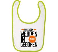 Bavoir de bébé légendes PEUVENT EN AVRIL né - citron vert, One Size