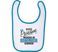 Bavoir de bébé vrai prince de Décembre geboren - bleu clair, One Size