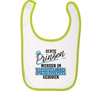 Bavoir de bébé vrai prince de Februar (février) né - citron vert, One Size