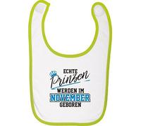 Bavoir de bébé vrai prince de Novembre geboren - citron vert, One Size
