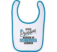 Bavoir de bébé vrai prince de Septembre geboren - bleu clair, One Size