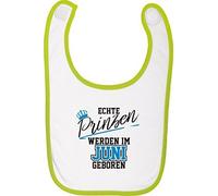 Bavoir de bébé vrai prince peuvent en juin geboren - citron vert, One Size
