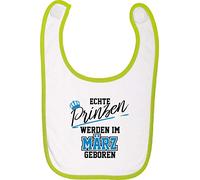 Bavoir de bébé vrai prince peuvent im März geboren - citron vert, One Size