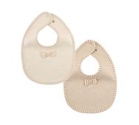 Bavoir De Couleur Unie Pour Bébé, 2 Pièces, Cravate D'Alimentation, Trois Couches, Imperméable, Confortable, Serviette En Coton, Pour Bébé Garçon De 0 À 36 Mois