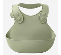 Bavoir de diner en silicone couleur sauge Blanc G