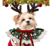 Bavoir de Noël pour Animaux de Compagnie,Bavoirs de Noël pour Chien | Bandanas pour Chiens Doux de Bavoirs pour Chiens,Accessoires Mignons en Dentelle pour Animaux de Compagnie, écharpe réversibl