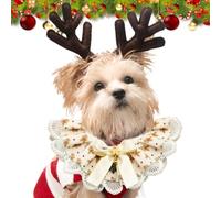 Bavoir de Noël pour Animaux de Compagnie,Bavoirs de Noël pour Chien - Bandanas réglables pour Chiens Bavoirs pour Chiens de | Accessoires Mignons en Dentelle pour Animaux de Compagnie, écharpe ré