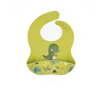 Bavoir de poche en silicone dinosaure craquelé