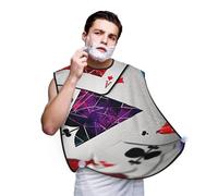 Bavoir de rasage mignon en forme de bonhomme de neige pour homme, tour de cou réglable avec ventouses et sac de rangement, un cadeau attentionné pour les petits amis, les pères et les frères (107 x 73