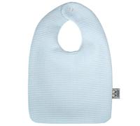 Bavoir coton nid d'abeille bleu dès la