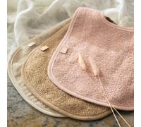 Jollein Bavoir pour bébé en tissu éponge, rose sauvage, 100% coton, avec fermeture velcro, bavoir pour bébé
