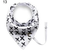 Bavoir En Forme De Triangle Doux Pour Bébé, Serviette Avec Attache-Sucette