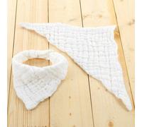 Bavoir En Gaze De Coton Doux Et Pur Pour Bébé, Nouveau Design Simple, Serviette Bandana En Triangle Pour Nourrir La Salive