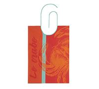 Bavoir en Jacquard Pur Coton, Crabe, Orange, 50x75